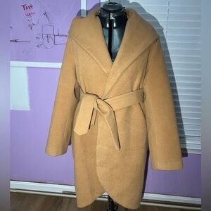 Venus Hooded Wrap Wool blend Camel 🐫 Coat